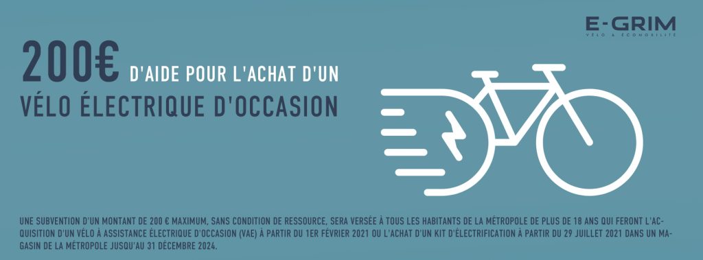 Tout ce que vous devez savoir sur l'aide à l'achat d'un VAE d'occasion ou d'un kit d'électrification de 200€ à Montpellier